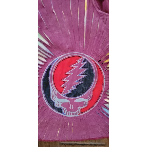 NWT Grateful Dead Women's Groovy Vivid Tie Dye Piping Elastic Waist Skirt Sz L‎ - Picture 2 of 6